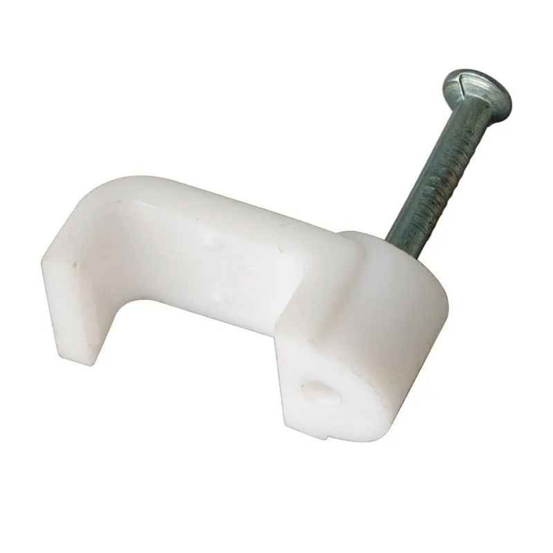 Крепеж кабеля плоский 10х4 мм, белый (50 шт/уп) REXANT 07-4210