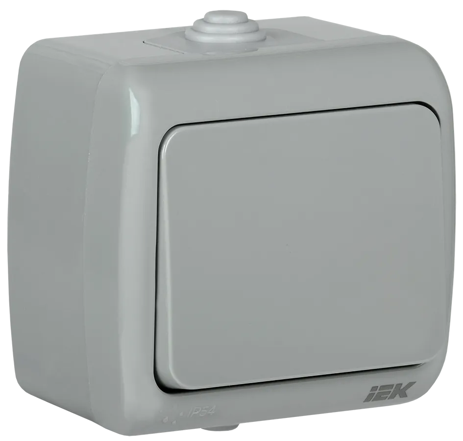 AQUATIC Выключатель 1-клавишный для открытой установки 10А IP54 ВС-20-1-0-А IEK