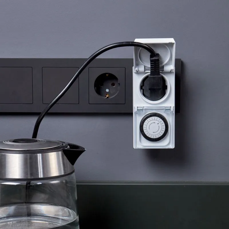 Розетка с механическим таймером суточный 30мин/24ч 48 ON/OFF в защитном корпусе IP 44 REXANT RX - 23 - Фото 2