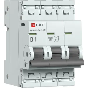 Авт. выкл. 3P 1А (D) 6кА ВА 47-63N EKF PROxima M636301D
