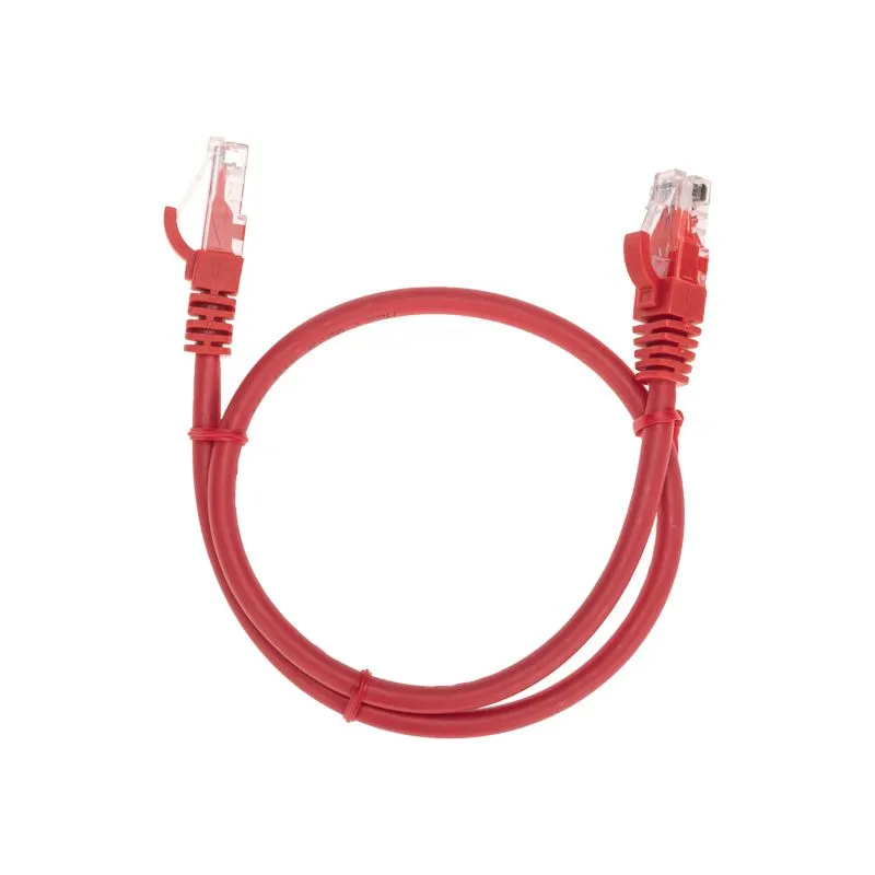 Патч-корд U/UTP, CAT 6, RJ45-RJ45, 26AWG, LSZH, красный, 0,5м REXANT