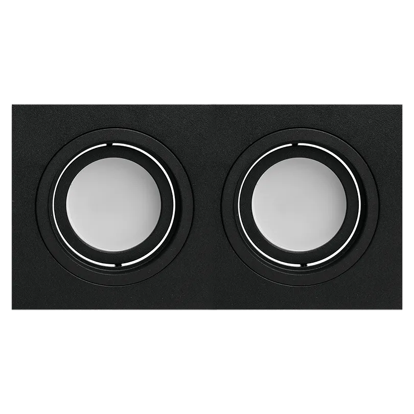 Встраиваемый cветильник WOLTA WDL-GU5.3/01BL-02 IP20 под лампу GU5.3 двойной Чёрный ALTO 175x92x22 1/50 - Фото 4