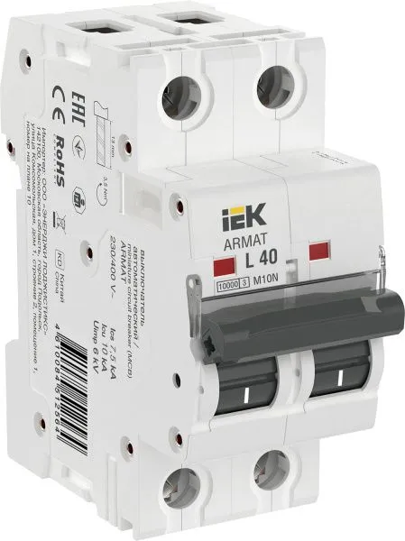 ARMAT Автоматический выключатель M10N 2P L 40А IEK AR-M10N-2-L040