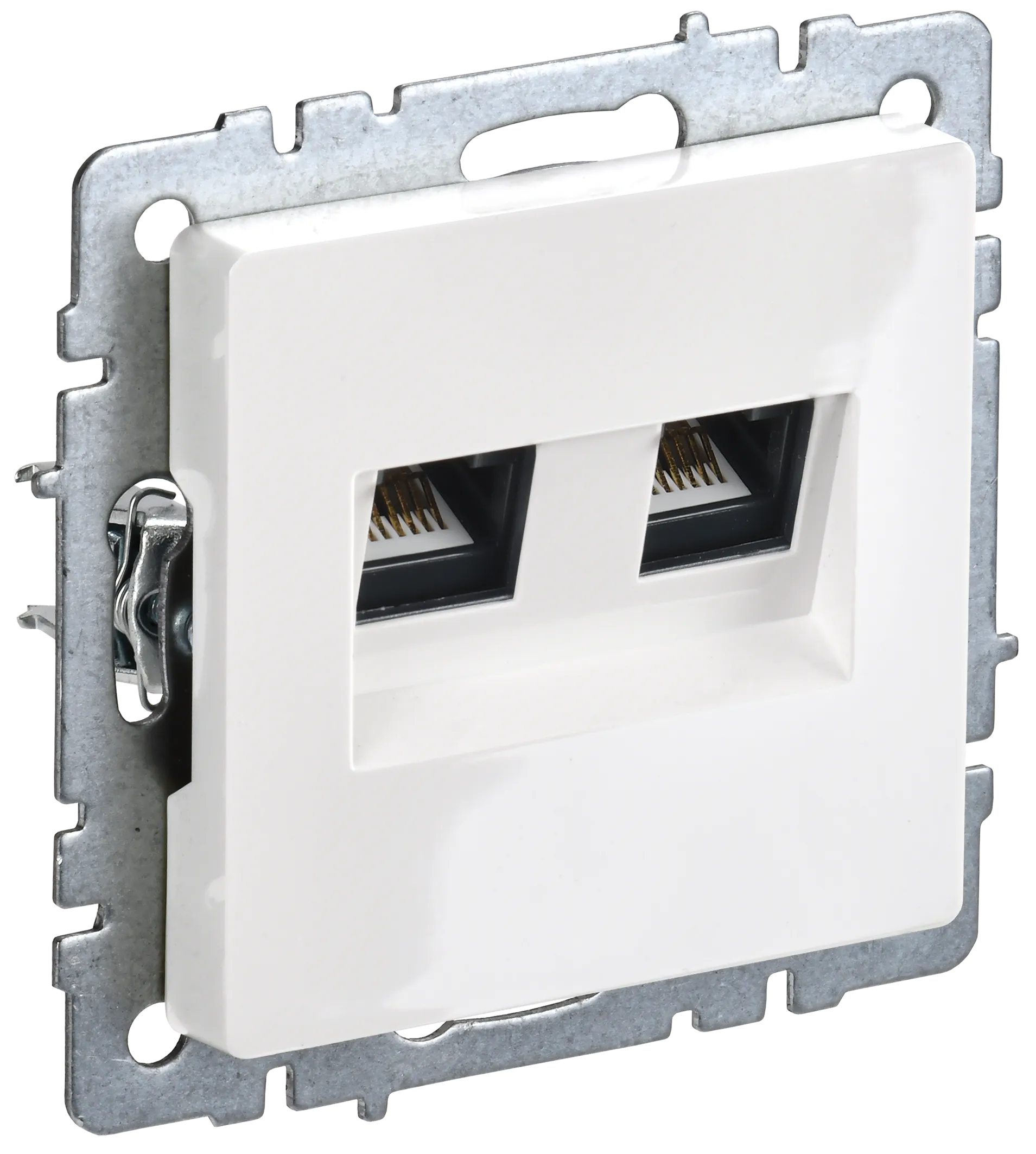 BRITE Розетка компьютерная двойная RJ45 кат.6 РК11-2-БрБ белый IEK