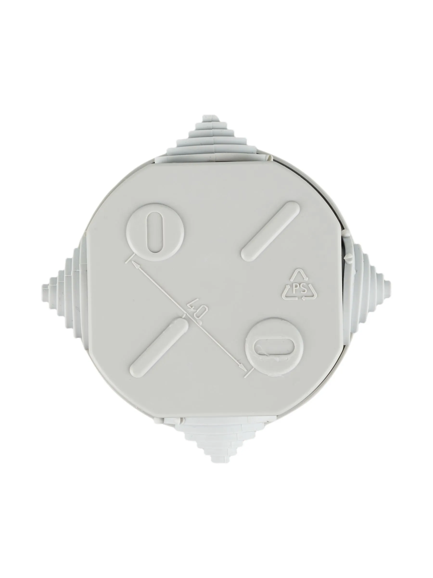 Коробка распаячная КМ41237 для открытой проводки безгалогенная (HF) D=75х40мм IP44 4 гермоввода серая IEK - Фото 4