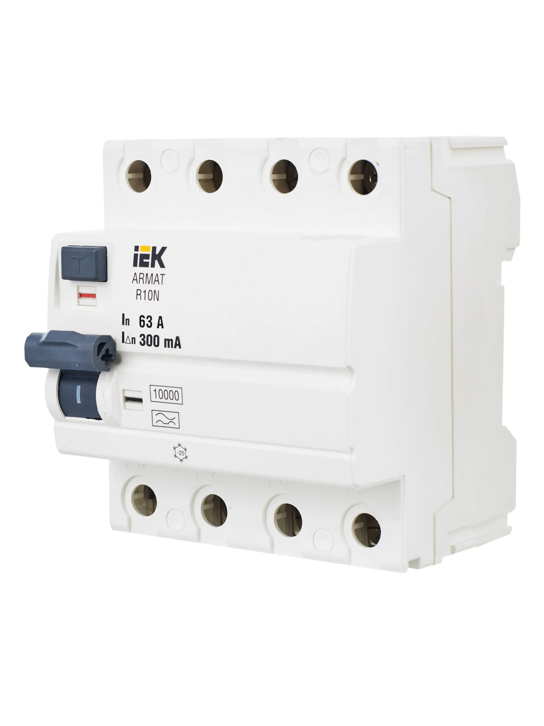 ARMAT Выключатель дифференциального тока R10N 4P 63А 300мА тип A IEK - Фото 10