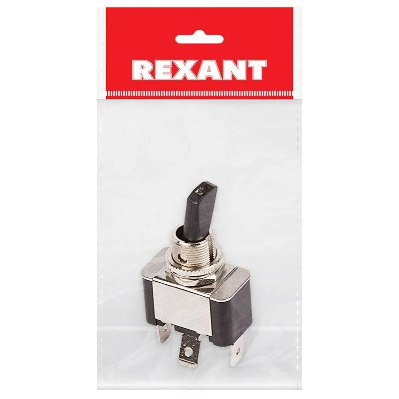 Тумблер 12V 30А (3c) ON-OFF однополюсный  с красной LED подсветкой  (ASW-07D-2)  REXANT Индивидуальн 36-4350-1