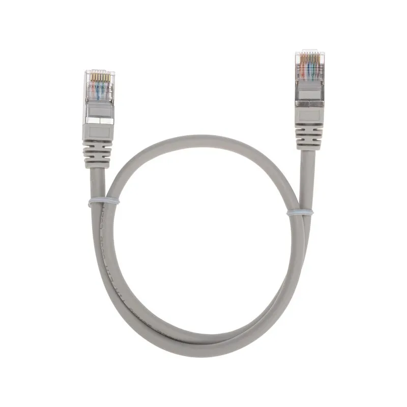 Патч-корд F/UTP, CAT 5e, RJ45-RJ45, 26AWG, LSZH, серый, 0,5м REXANT