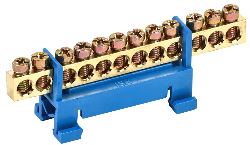 Шина N "ноль" на DIN-изоляторе типа "Стойка" ШНИ-6х9-12-С-С IEK