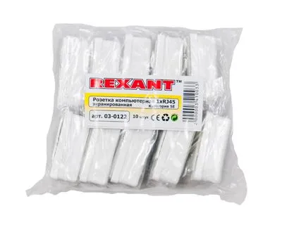 Розетка компьютерная внешняя 1-порт FTP RJ-45 (8P8C), CAT 5e REXANT - Фото 3