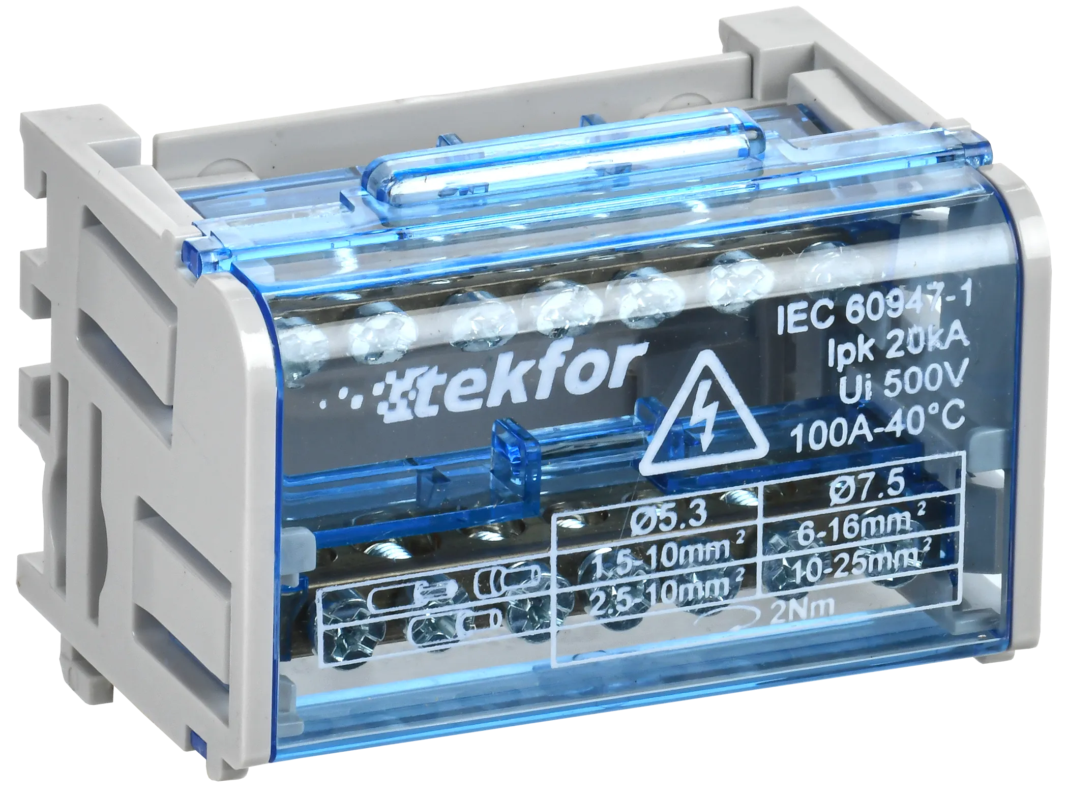 TEKFOR Шины на DIN-рейку (кросс-модуль) ШНК 2х7 L+PEN IEK