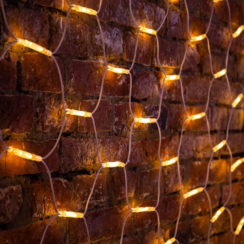 Гирлянда светодиодная Сеть 2x3м 432 LED ТЕПЛЫЙ БЕЛЫЙ белый каучук IP67 постоянное свечение 230В блок в комплекте NEON-NIGHT - Фото 2