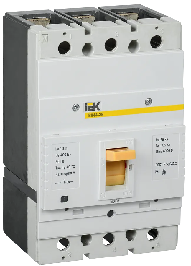 Выключатель автоматический ВА44-39 3Р 500А 35кА IEK SVT50-3-0500-35