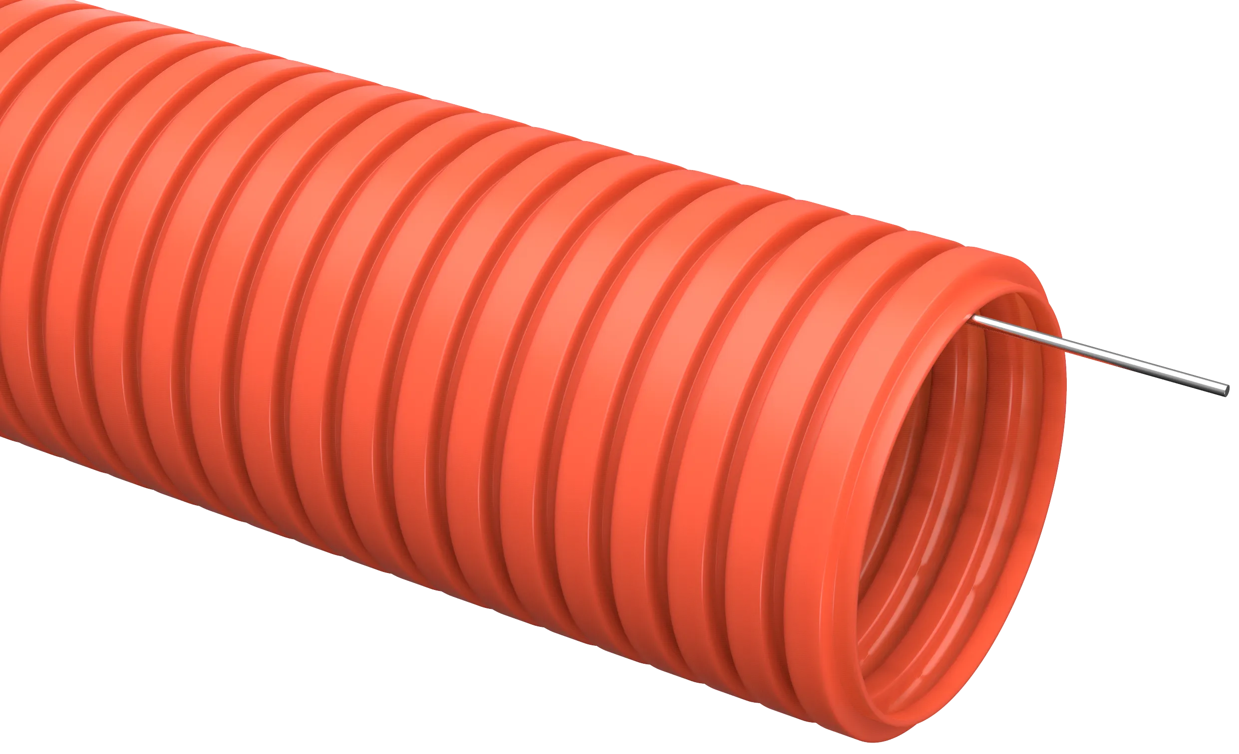 Труба гофрированная ПНД d50 с зондом оранжевая (15м) IEK CTG20-50-K04-015