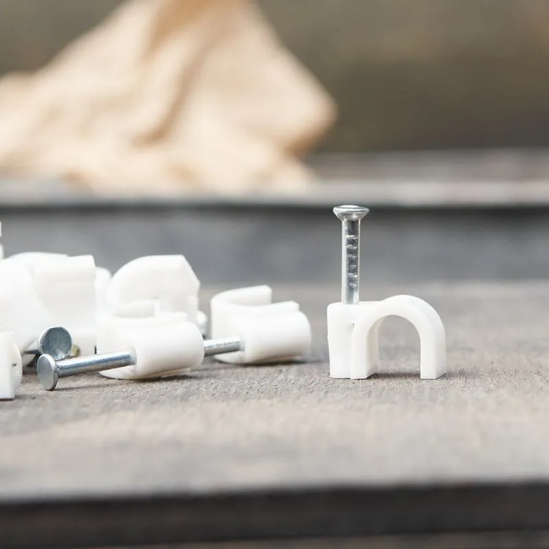 Крепеж кабеля круглый 6мм, белый (50 шт/уп) REXANT - Фото 2