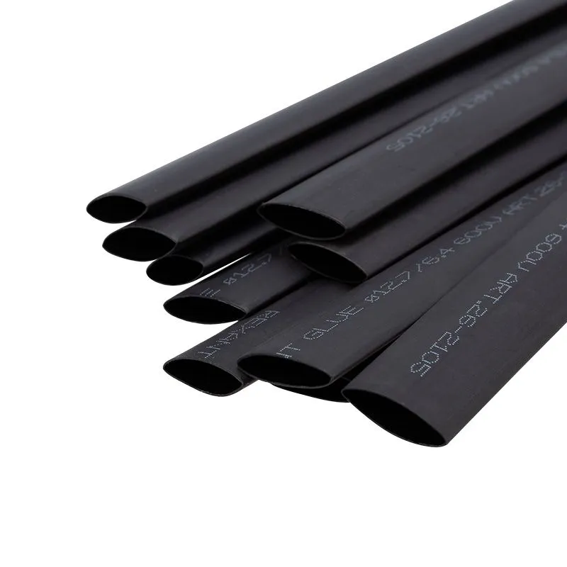 Трубка термоусаживаемая СТТК (2:1) двустенная клеевая 12,7/6,35мм, черная, упаковка 10 шт. по 1м REXANT