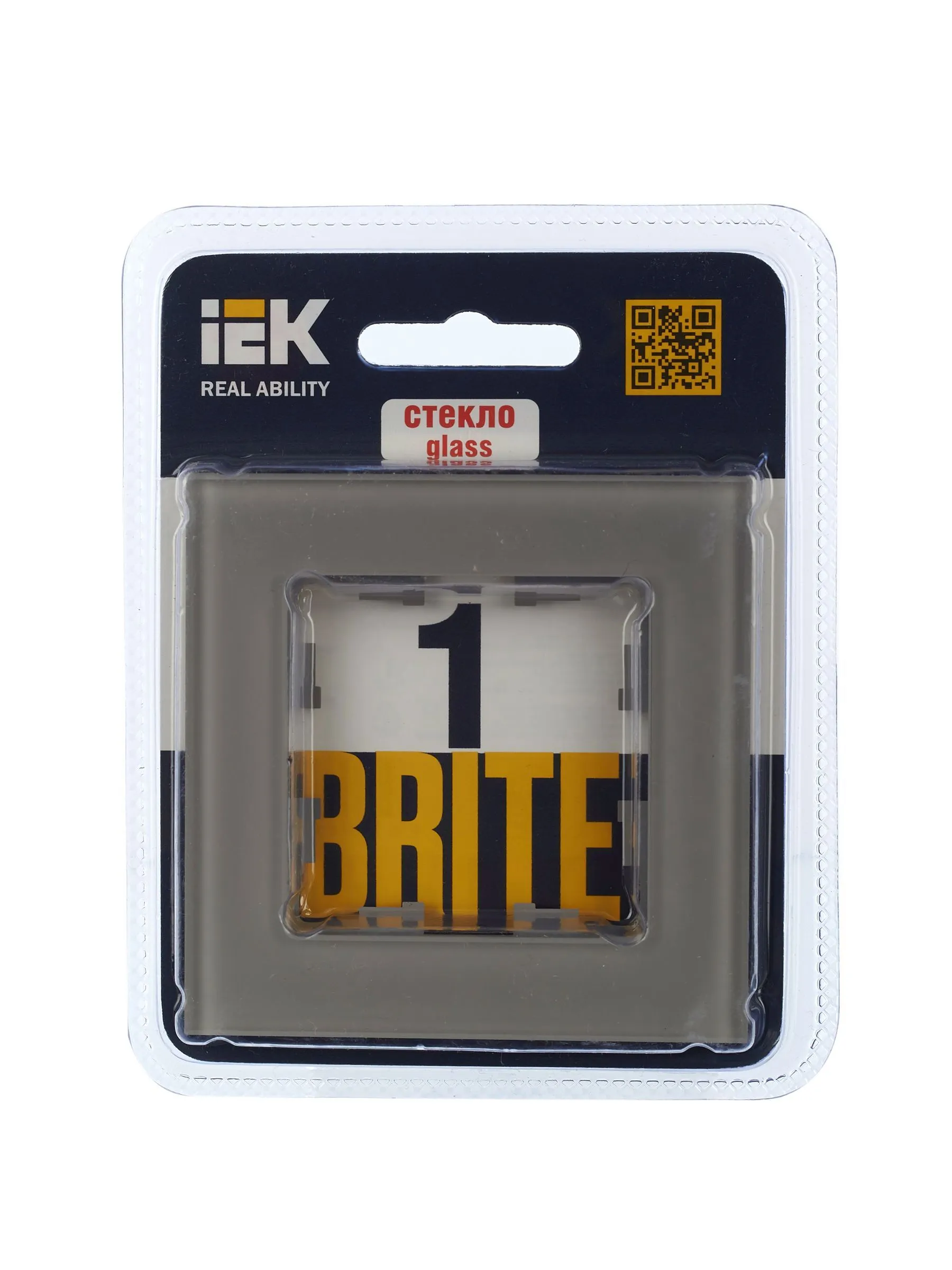 BRITE Рамка 1 -местная РУ-1-2-БрД стекло дымчатый IEK - Фото 7