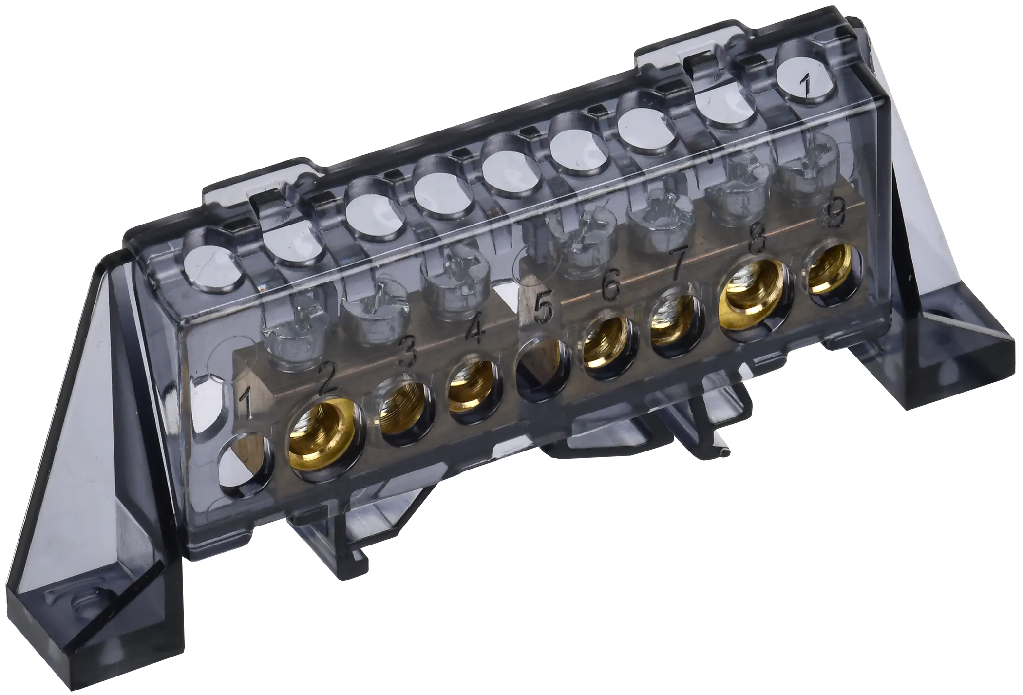 TEKFOR Шина N "ноль" в комбинированном DIN-изоляторе "Стойка" 8х12-(3+4)-Ч IEK TF-NN20-34-DP-K02