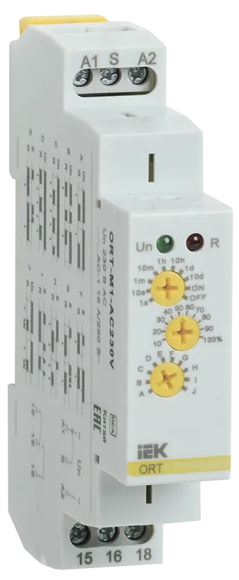 Реле времени ORT многофункциональное 1 контакт 230В AC IEK