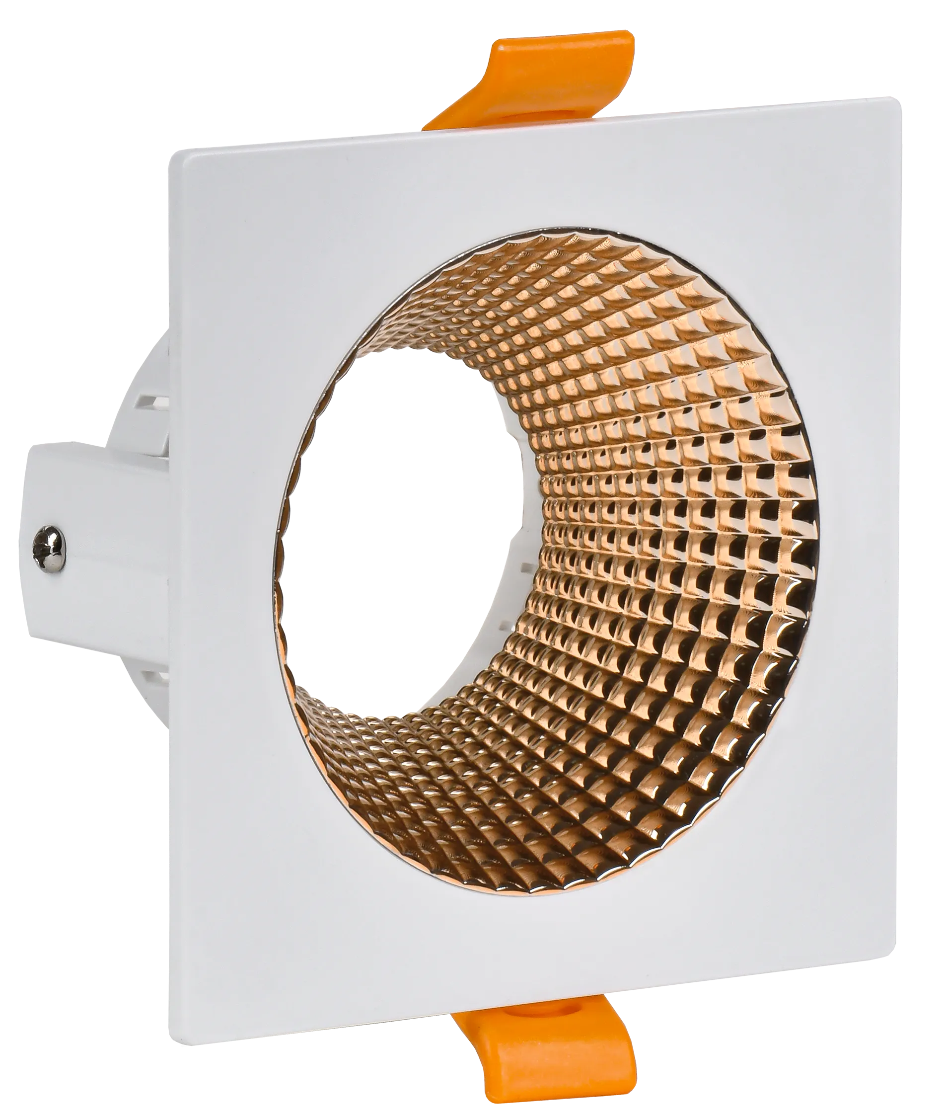 LIGHTING Светильник 4110 встраиваемый поворотный под лампу GU10 белый/золото пластик IEK LT-UVB0-4110-GU10-1-K22