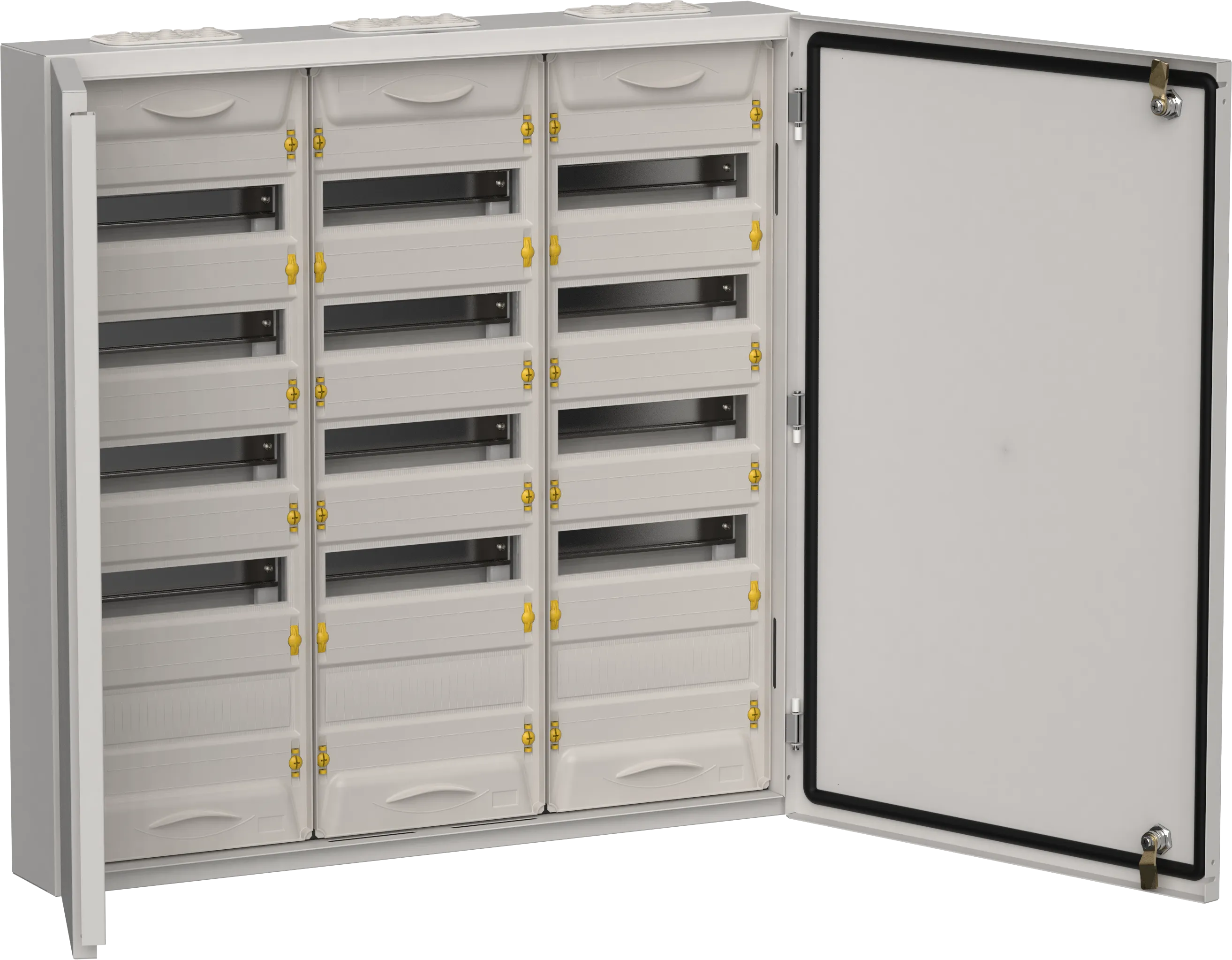 TITAN 5 Корпус металлический ЩРн-180 (3х60) 835х830х140мм IP54 серый (две двери) IEK TI5-50-N-3X060-54-7035