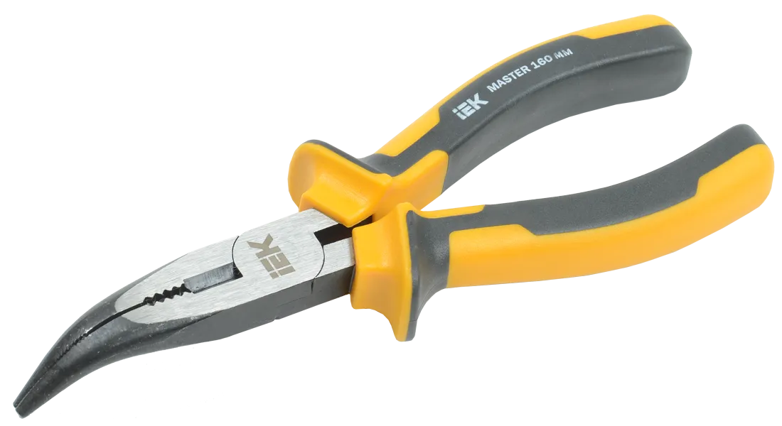 Тонкогубцы изогнутые MASTER 160мм IEK