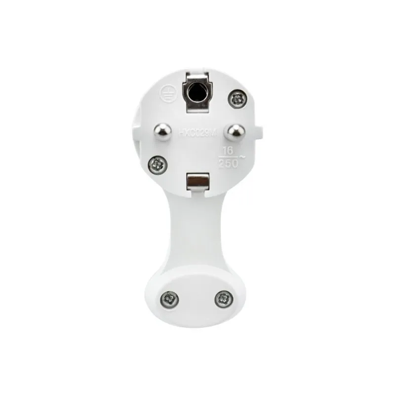 Вилка Евро угловая с з/к 16 А плоская за шкаф белая REXANT - Фото 3