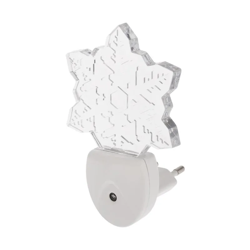 Ночник светодиодный СНЕЖИНКА ХАМЕЛЕОН свечение мультиколор 7 цветов, 230В REXANT 75-0317