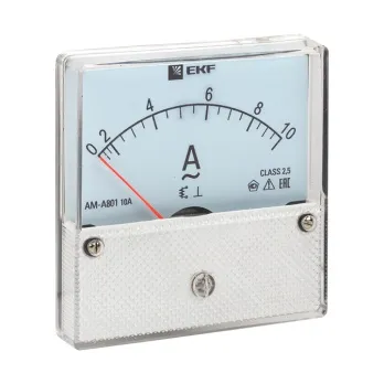 AMA-801 аналоговый на панель (80х80) круглый вырез 10А прямое подключение EKF