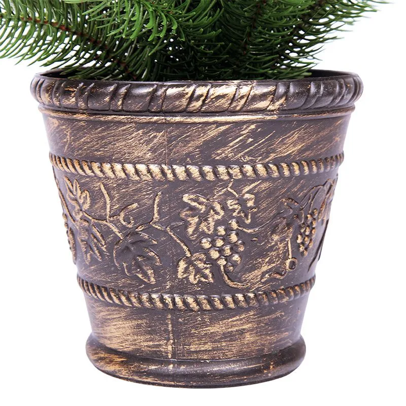 Елочка 45см в пластиковом горшке, Литая - Фото 5