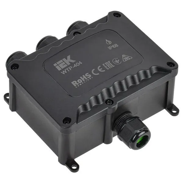 Коробка распределительная герметичная WTP-404 4 ввода IP68 IEK UWB10-O-450-41-04-68