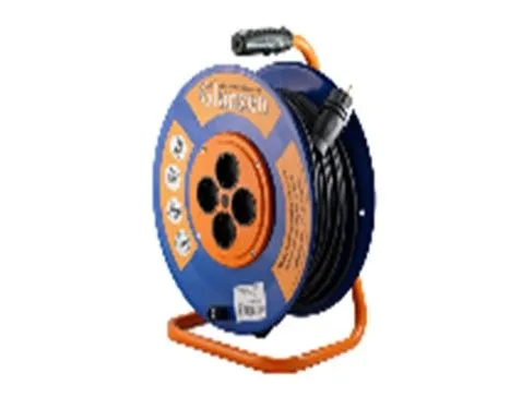 Удлинитель силовой на катушке GLANZEN 4 гн. КГ 3х2,5 арт. EB-50-010