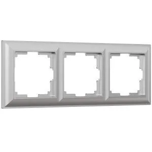 Рамка на 3 поста Fiore (серебряный) Werkel W0032206