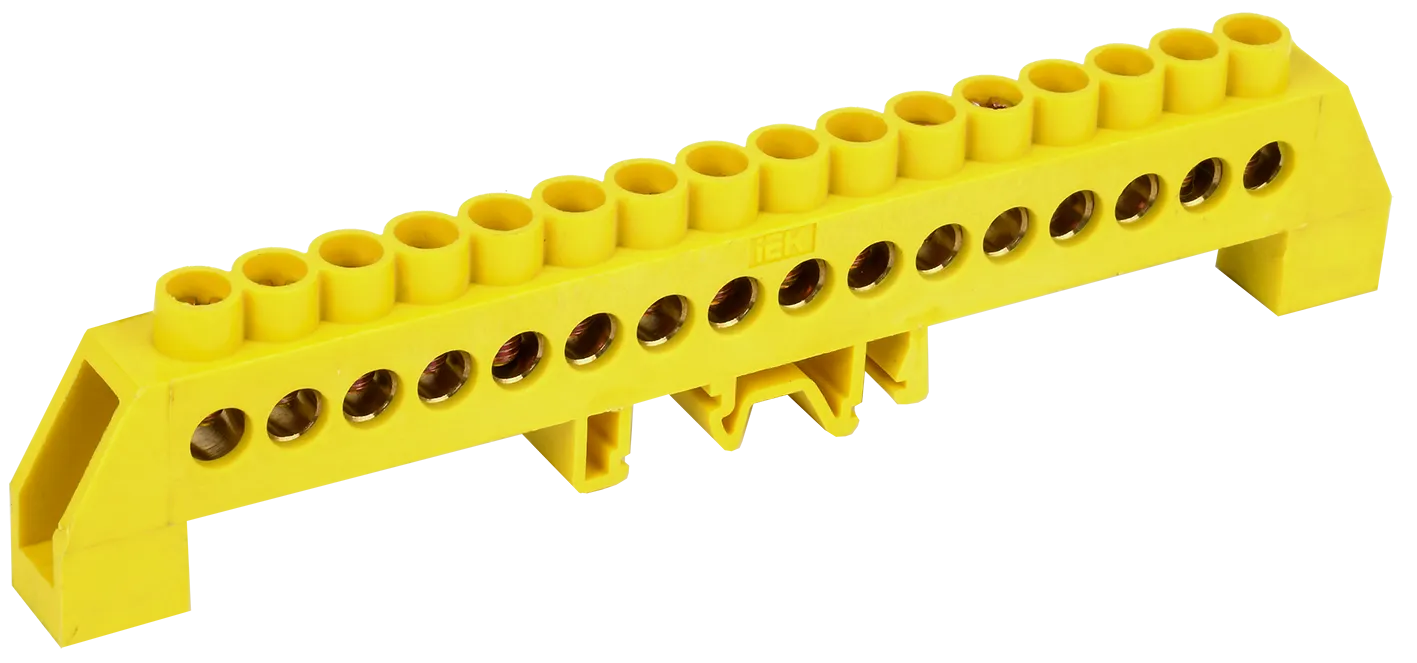 Шина PE "земля" в комбинированном DIN-изоляторе типа "Стойка" ШНИ-8х12-16-КС-Ж IEK