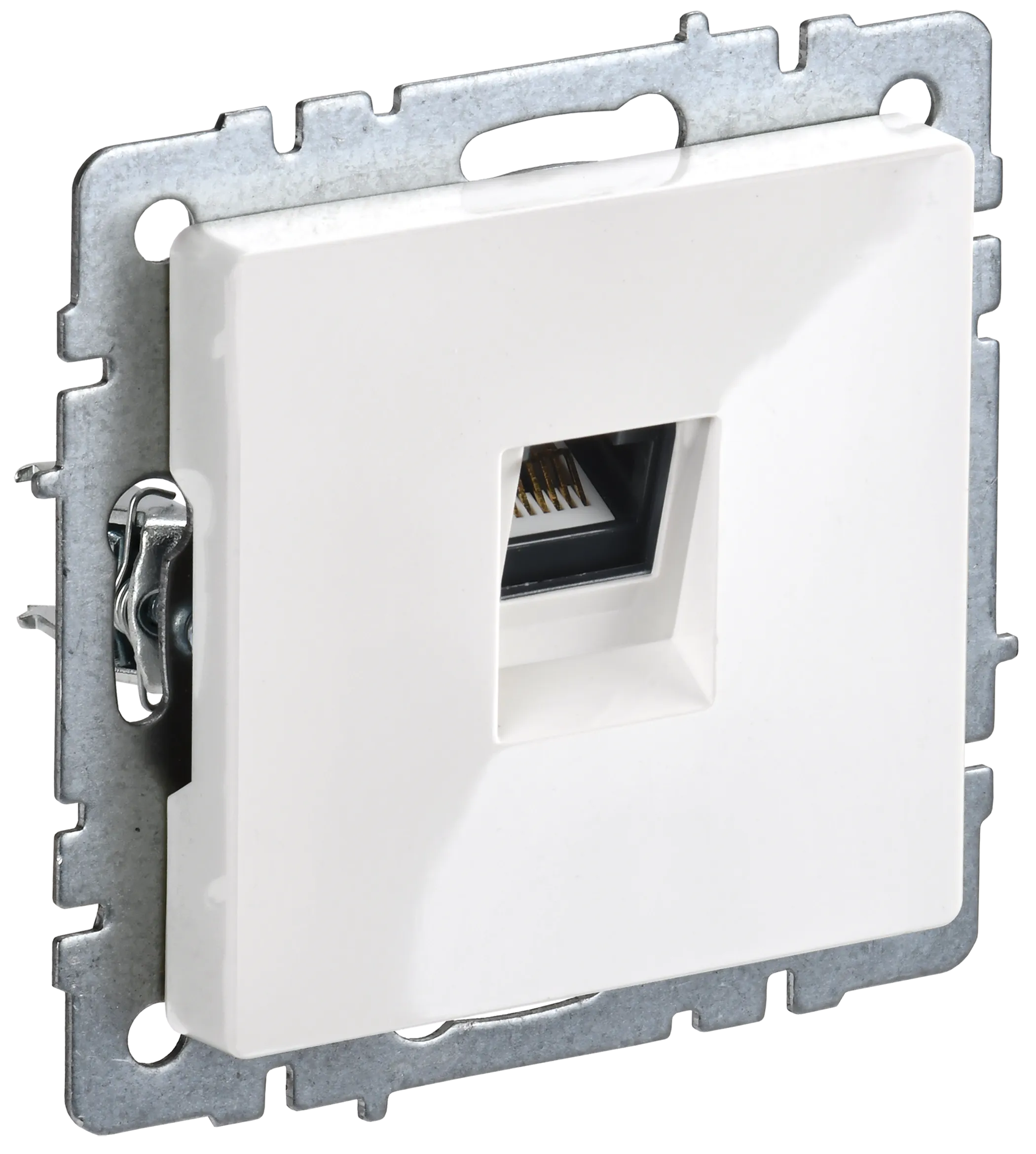 BRITE Розетка компьютерная RJ45 кат.5E РК10-БрБ белый IEK