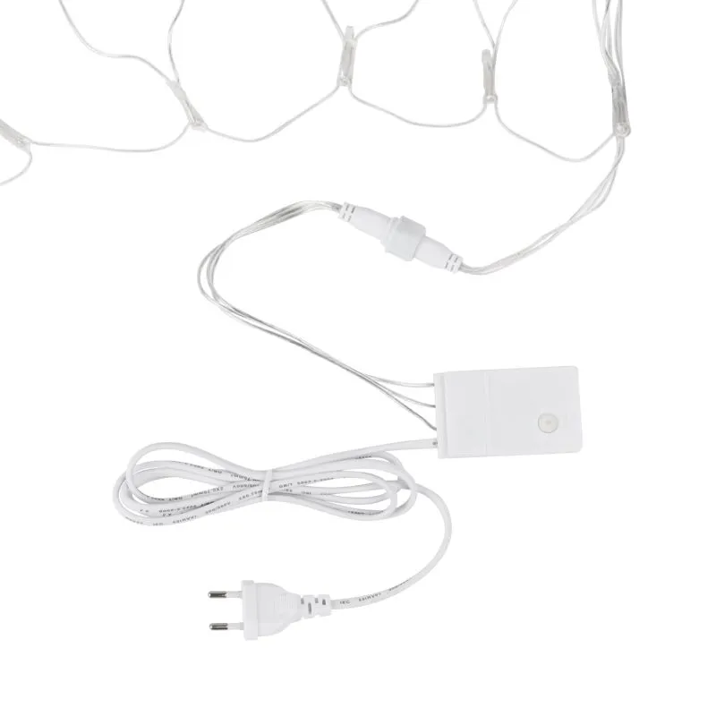 Гирлянда Сеть 2х1,5м, свечение с динамикой, прозрачный ПВХ, 288 LED, 230 В, цвет: Жёлтый - Фото 5