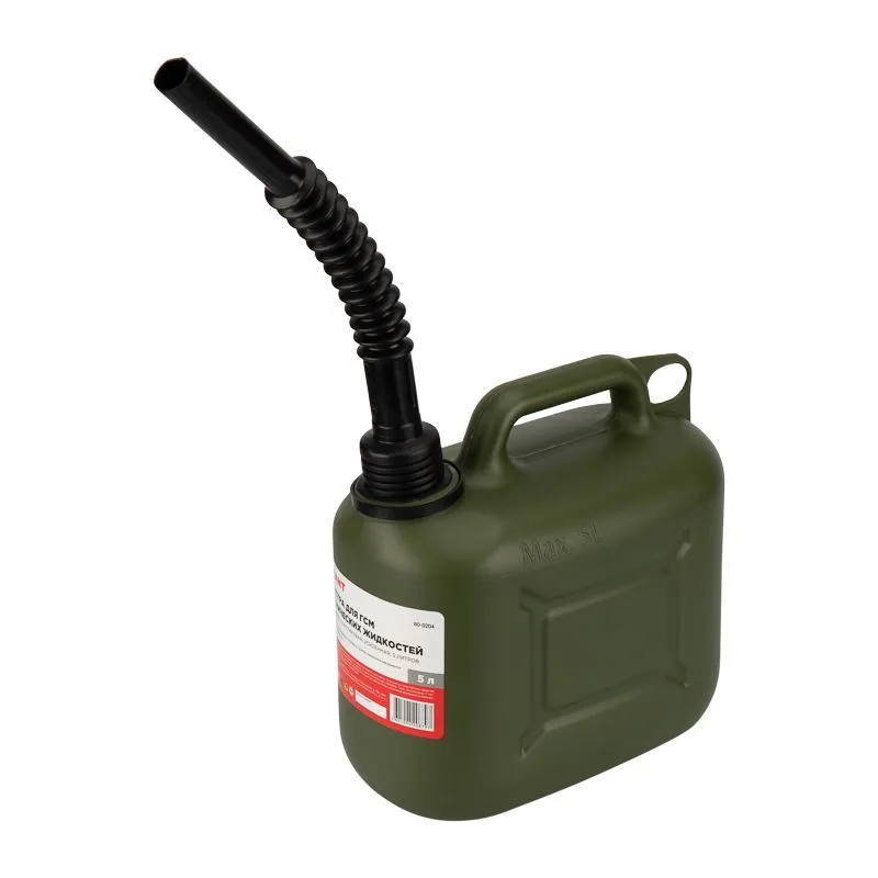 Канистра для ГСМ и технических жидкостей, вертикальная, 5л, пластиковая, усиленная REXANT 80-0204