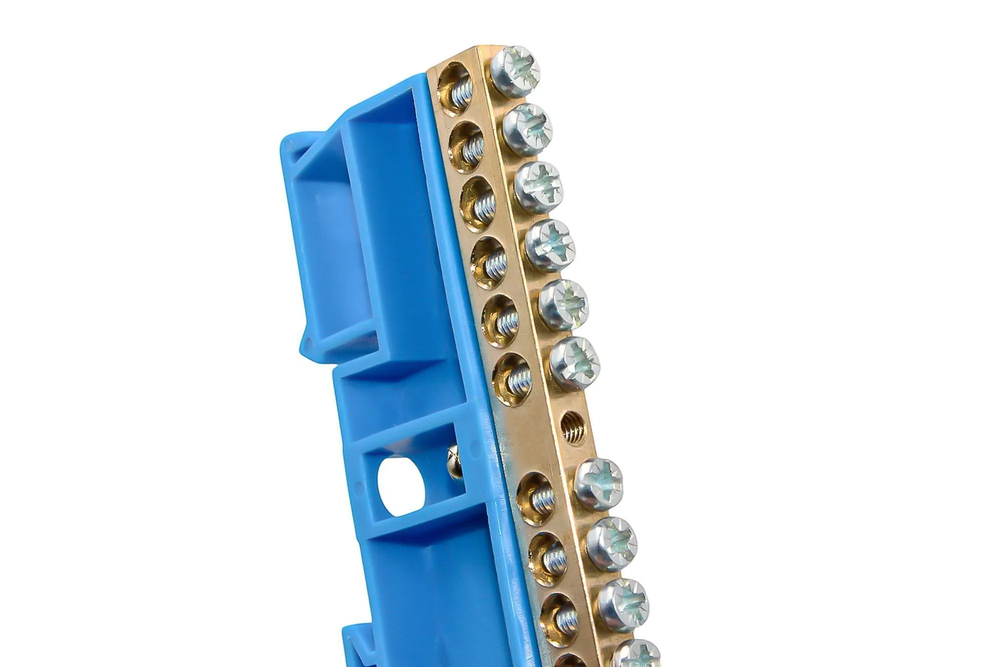 Шина N "ноль" на DIN-изоляторе СИНИЙ 6х9-12 - Фото 4