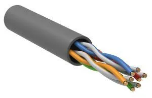 ITK Витая пара U/UTP кат. 5E 4х2х0,52 solid PVC серый (305м) РФ LC1-C5E04-111-S-P-R