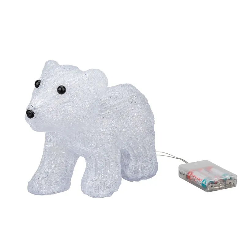 Акриловая светодиодная фигура Медвежонок 24х11х18 см, 4,5 В, 3 батарейки AA (не входят в комплект), 16 светодиодов NEON-NIGHT - Фото 4