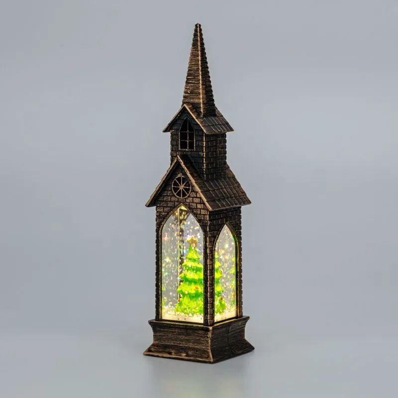 Светильник декоративный (фигура) Башня с эффектом снегопада и подсветкой NEON-NIGHT - Фото 2