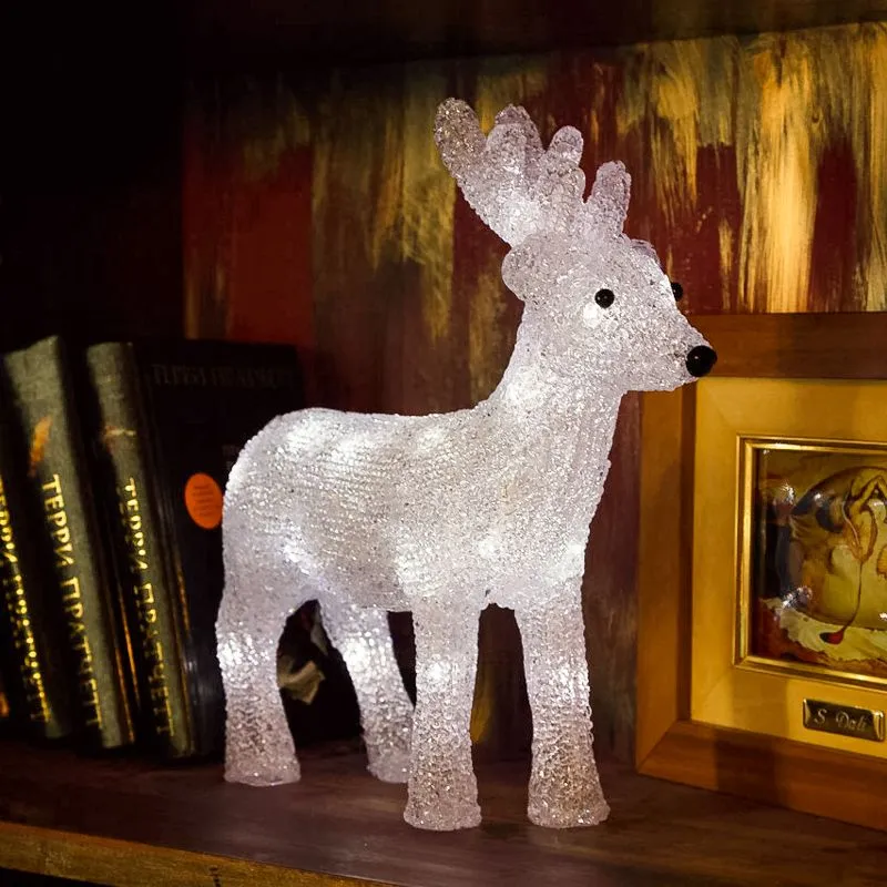 Акриловая светодиодная фигура Оленёнок 30х14х35 см, 4,5 В, 3 батарейки AA (не входят в комплект), 40 светодиодов NEON-NIGHT - Фото 2