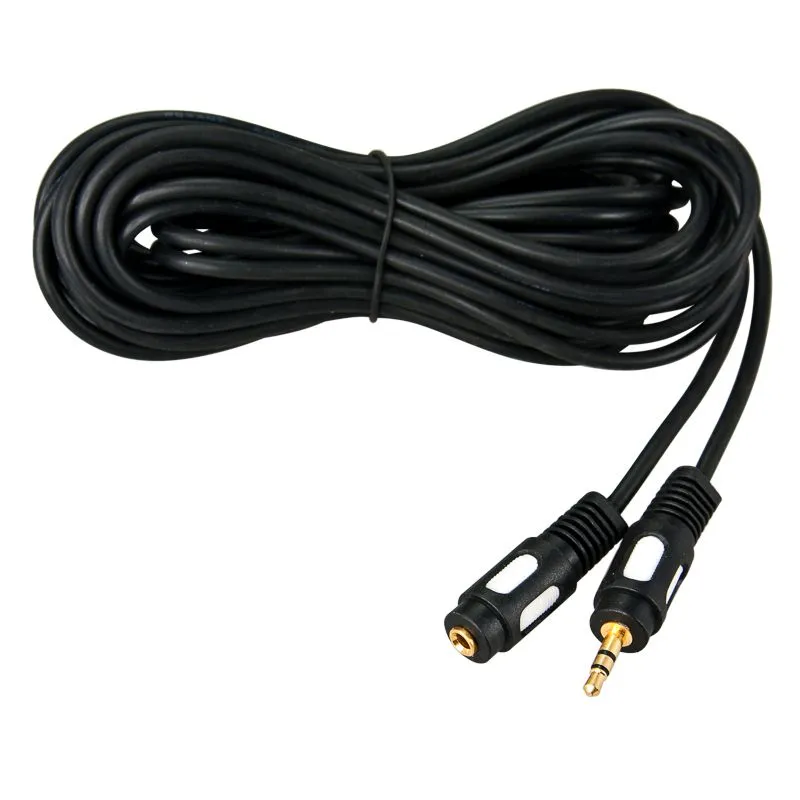 Шнур Стерео 3,5мм гнездо - Стерео 3,5мм штекер, 7м, Gold REXANT - Фото 3