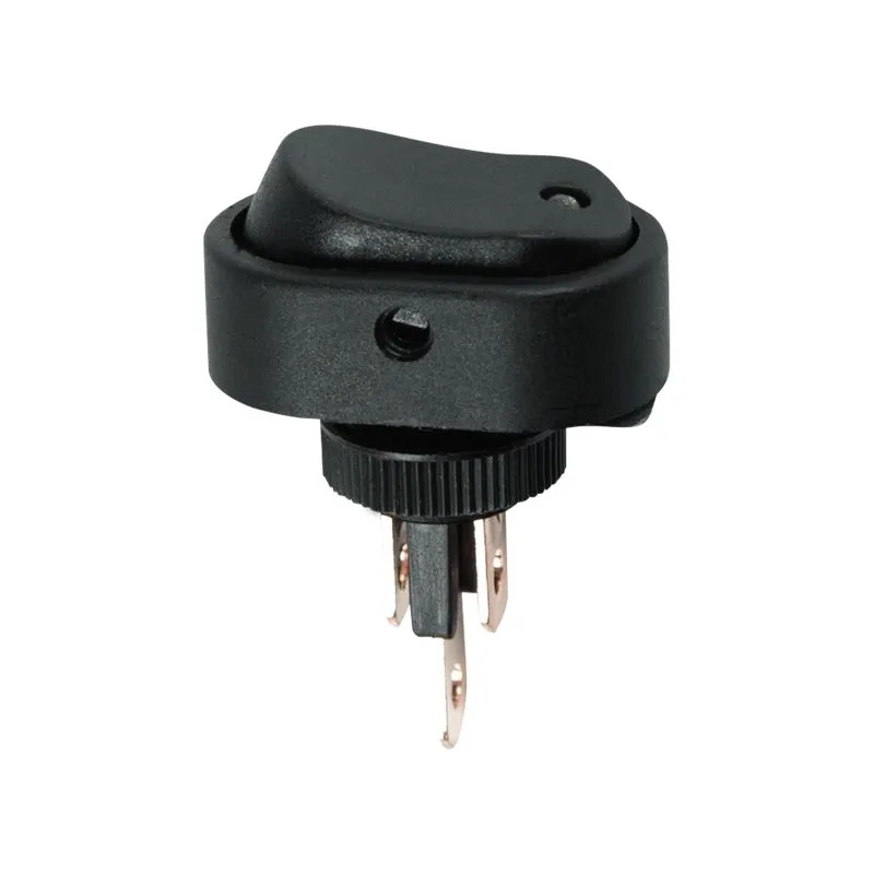 Выключатель клавишный 12V 30А (3с) ON-OFF черный ОВАЛ с зеленой LED подсветкой (RWB-523, ASW-20D) REXANT 36-2673