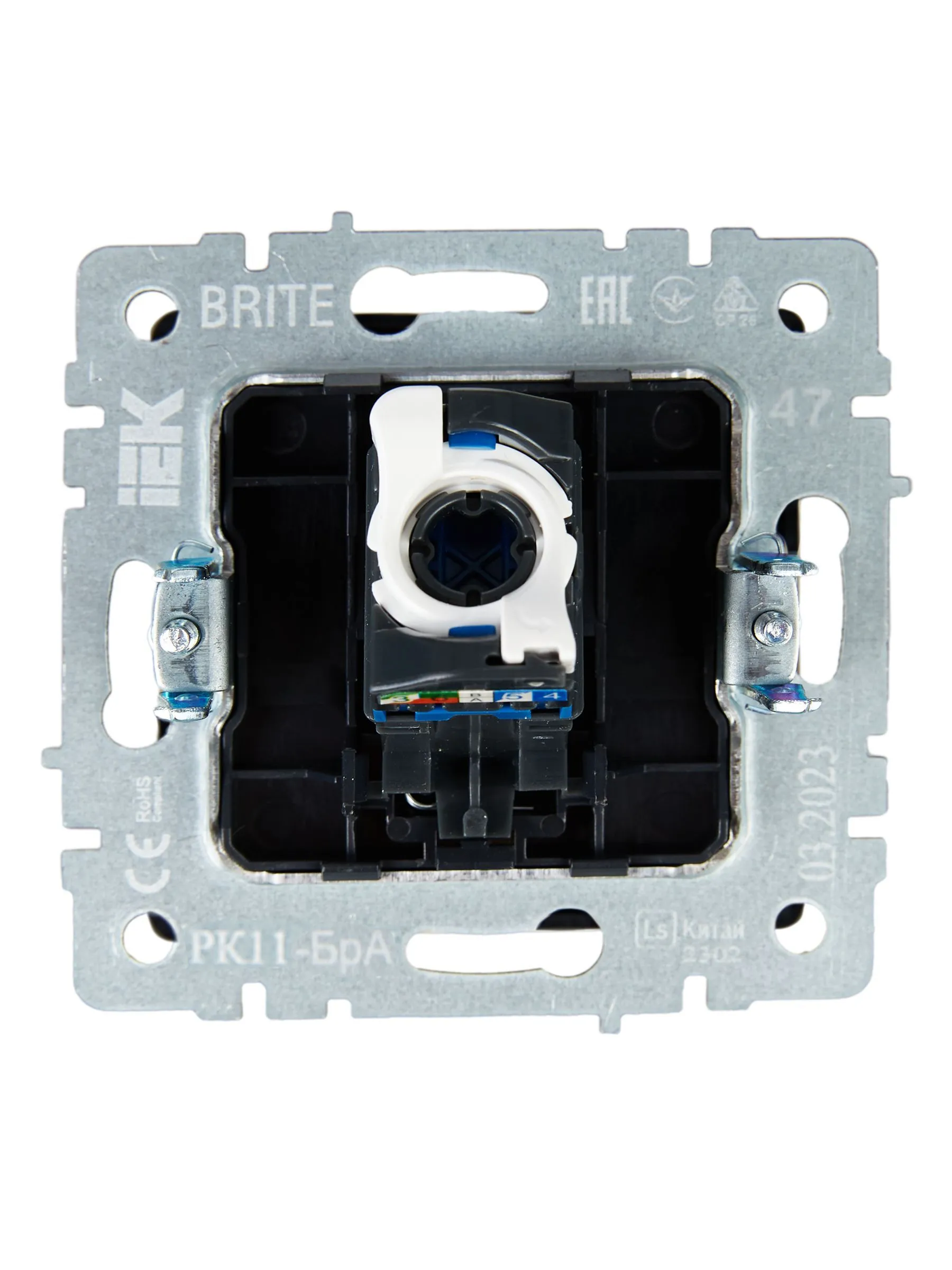 BRITE Розетка компьютерная RJ45 кат.6 РК11-БрА алюминий IEK - Фото 4