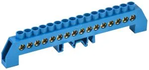 Шина N "ноль" в комбинированном DIN-изоляторе типа "Стойка" ШНИ-8х12-16-КС-С IEK YNN10-812-16DP-K07