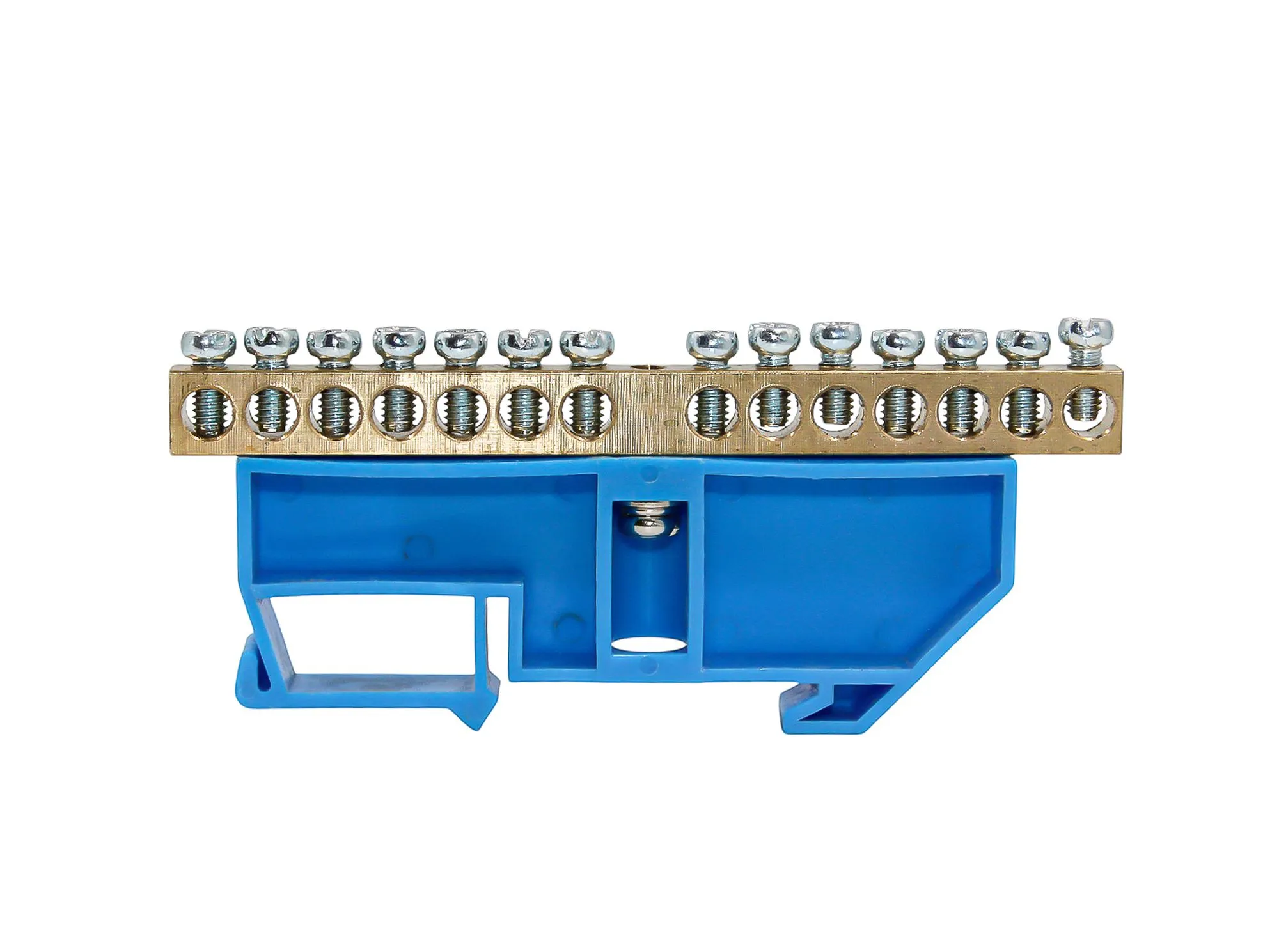 Шина N "ноль" на DIN-изоляторе СИНИЙ 6х9-14 - Фото 2