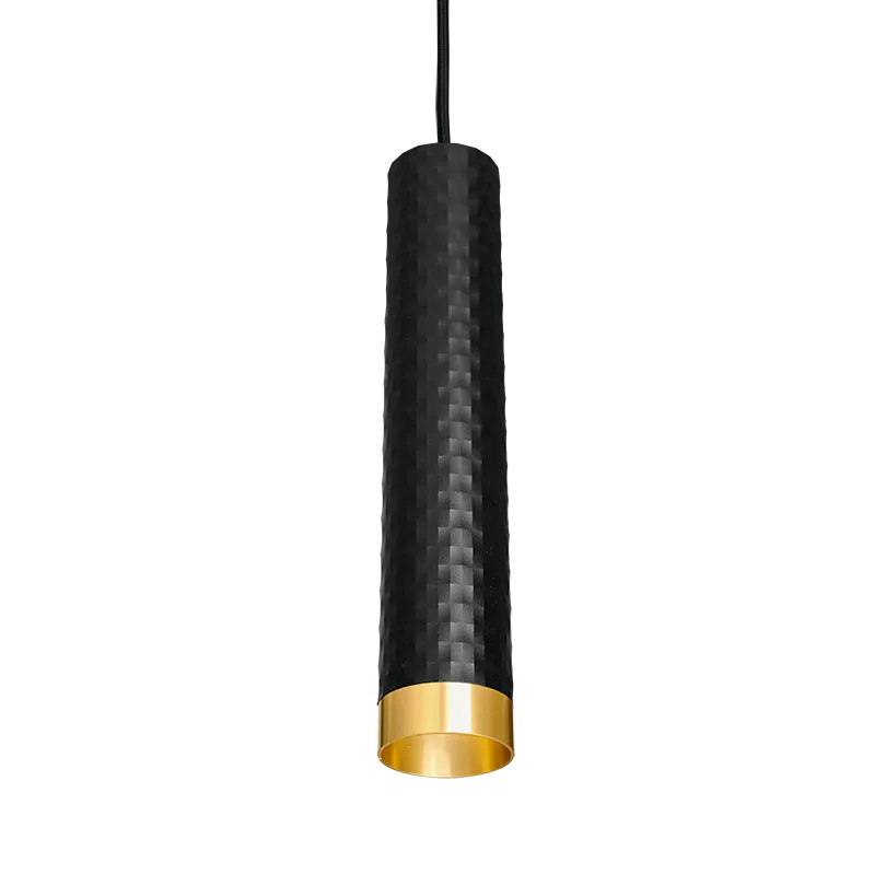 Подвесной светильник WOLTA WSL-GU10/P10BG IP20 под лампу GU10 Чёрный/золото CELLA D55x280 1/20 - Фото 4