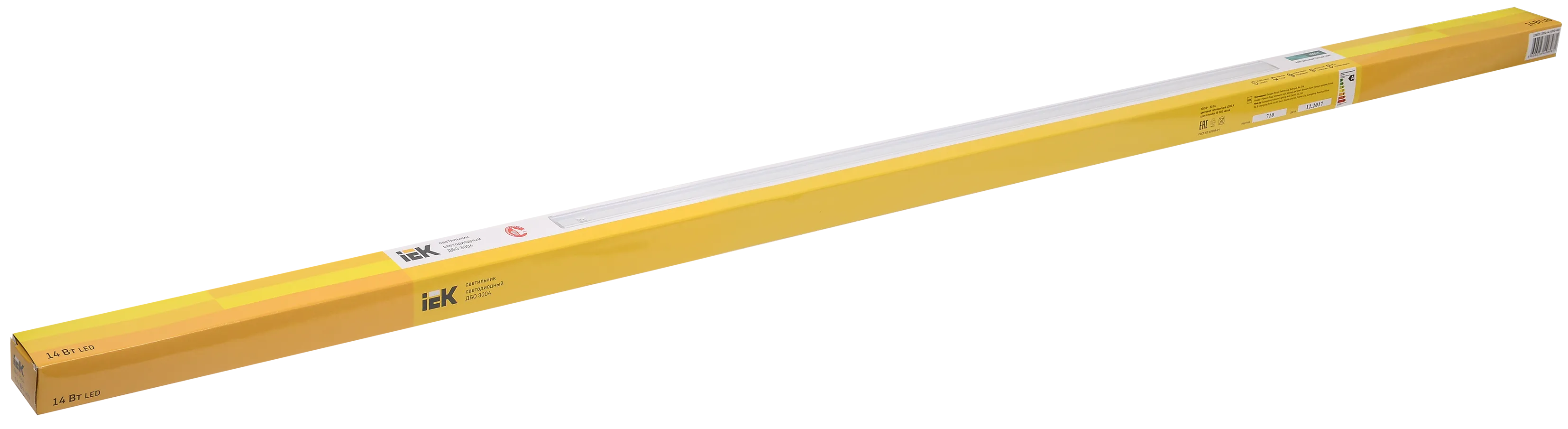 Светильник светодиодный линейный ДБО 3004 14Вт 4000К IP20 1172мм пластик IEK