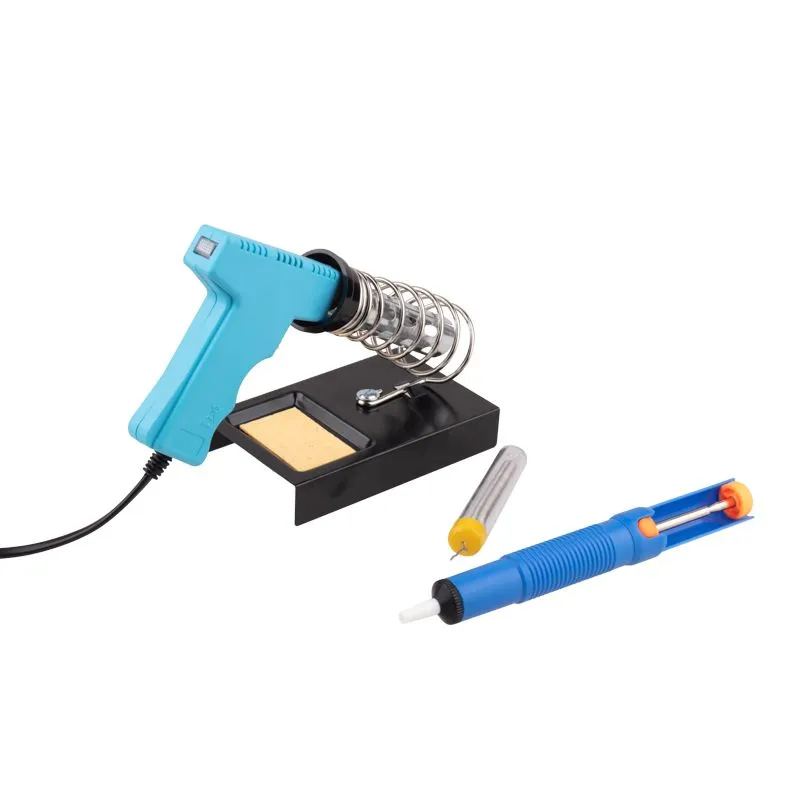 Набор для пайки №5 (паяльник импульсный 30/70Вт, оловоотсос, подставка, припой) REXANT - Фото 3